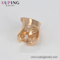 14969 Hottest jewelry luxury diamond zircon ring, 18 carat gold color new design ladies finger ring